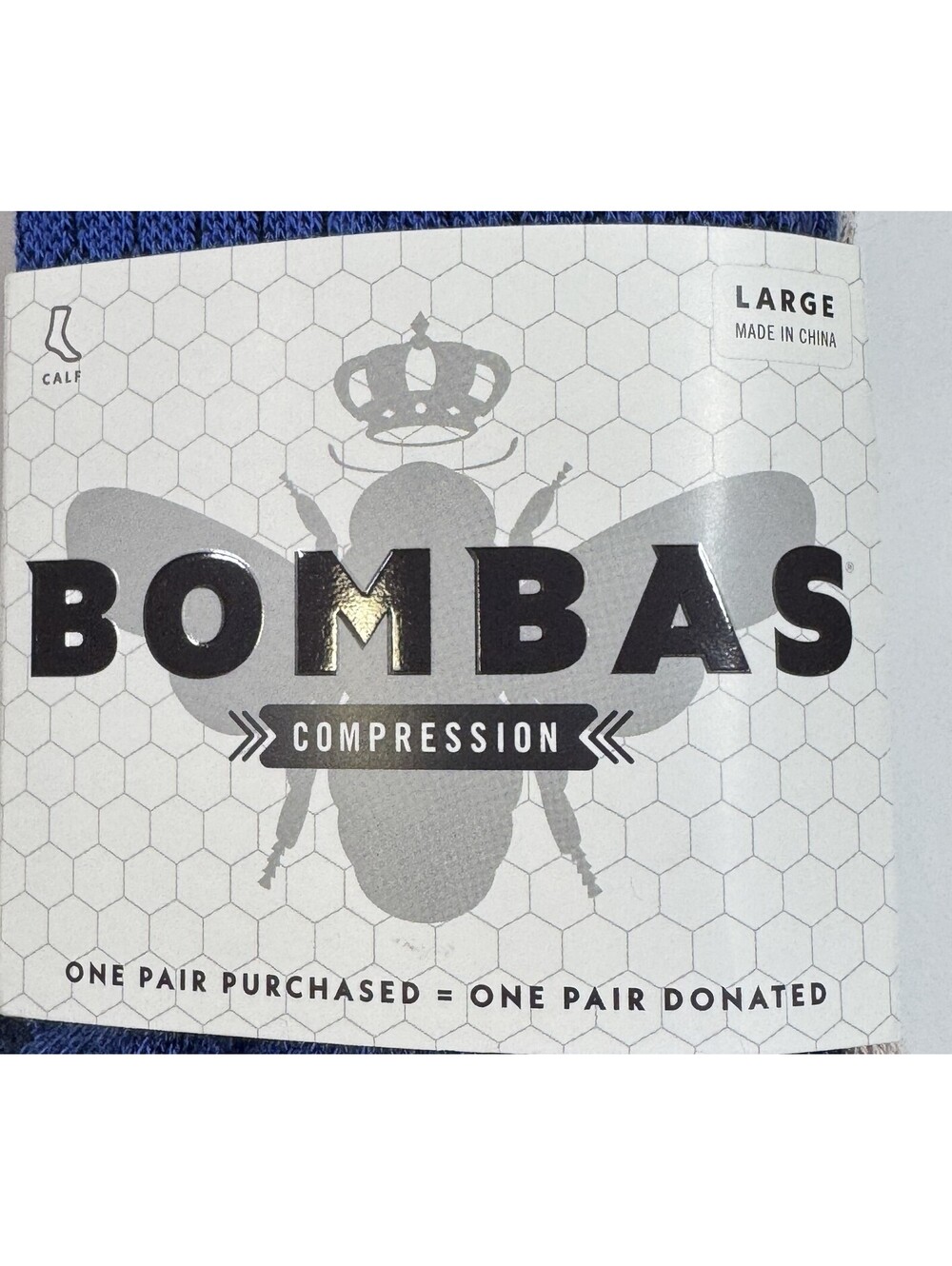 3 Pack Bombas Compression Calf Socks (15-20 mmHg) Sz LARGE M (9.5 -13) W (11-13) - Picture 2 of 5